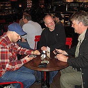 Matti, Leif och Roger in Amsterdam and waiting for the flight to Houston, Texas